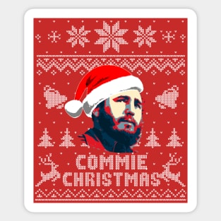 Fidel Castro Commie Christmas Sticker